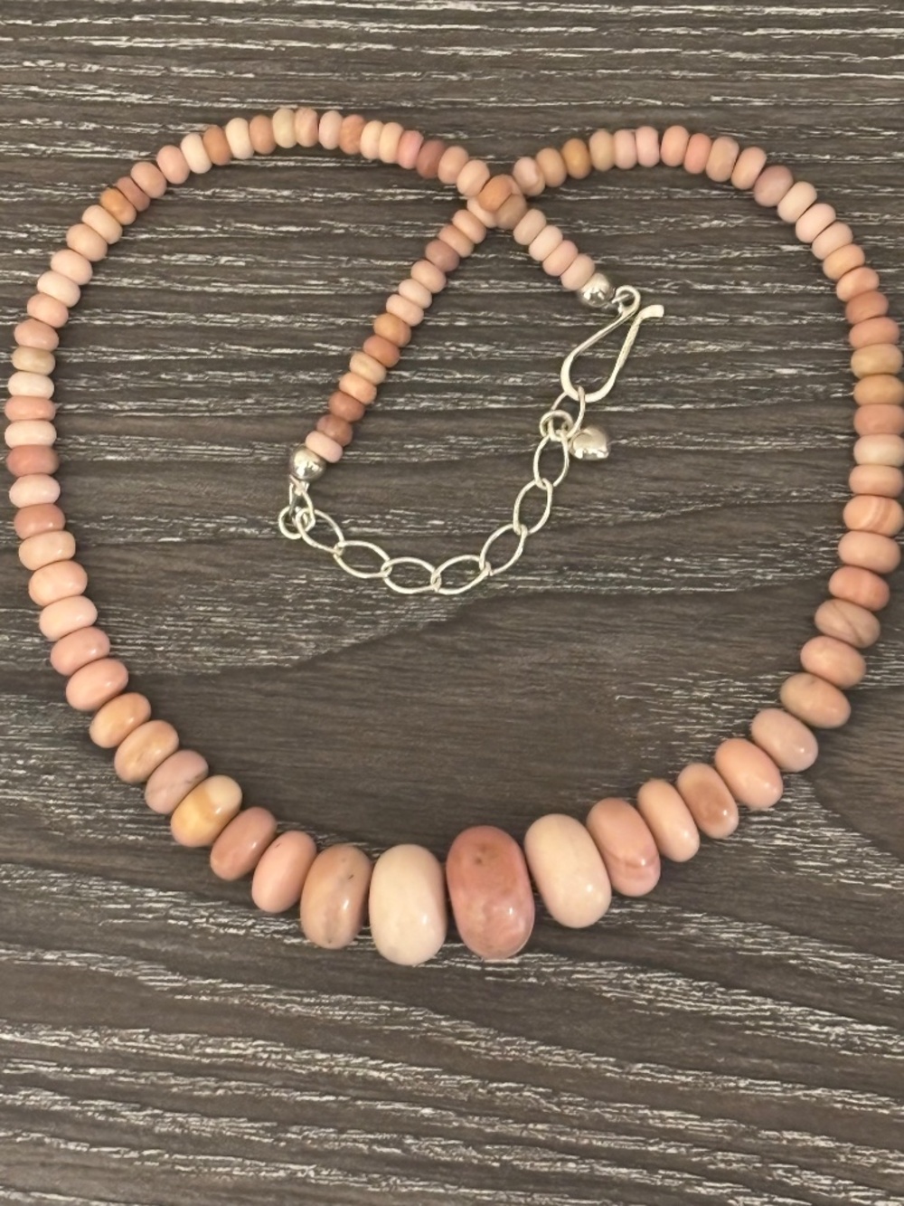 Jay King Mine Finds Pink Australian Opal Gemstone Necklace Sterling Silver 925 - Picture 4 of 8